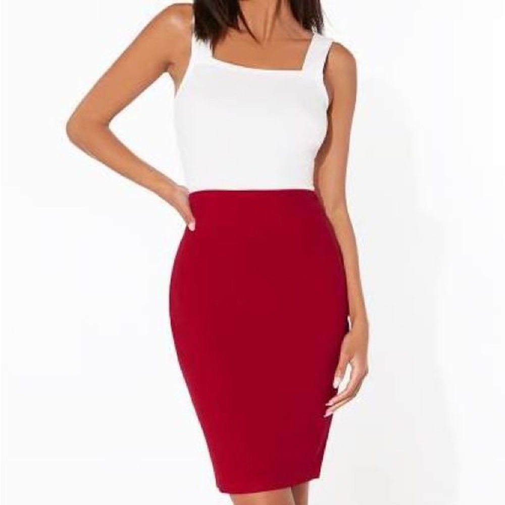 VKY&Co Red Pencil Skirt
